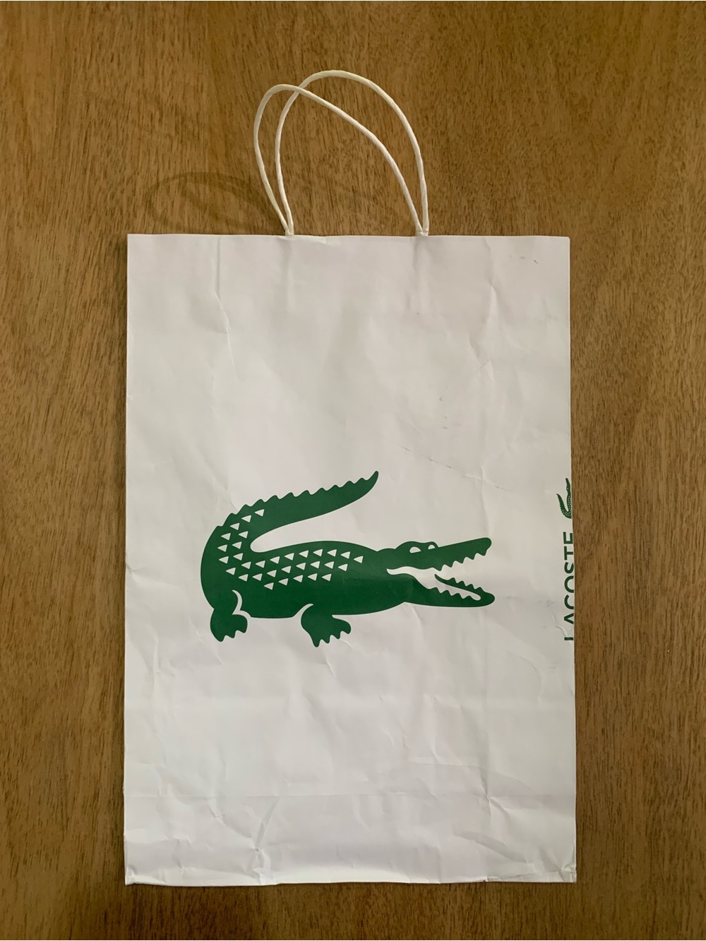 Lacoste reusable Bag green and white medium